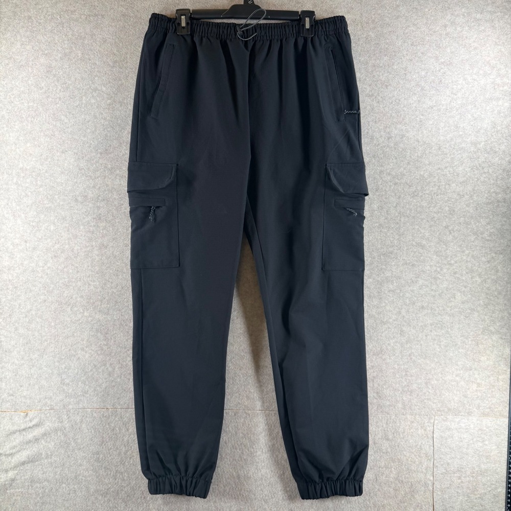 Public Record Cargo Joggers XL Black Wesson‎ Zipper Utility Pants F-WESSON-YM